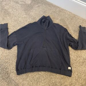Vuori Womens Dark Blue Zip-Up Sweater